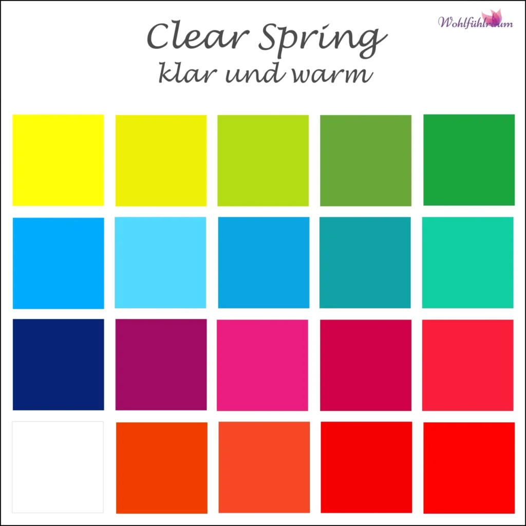 Farbtyp Clear Spring Farben