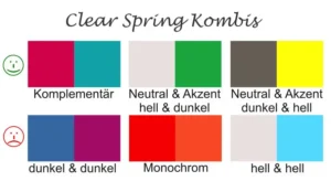 Clear Spring Kleidung Farbkombinationen