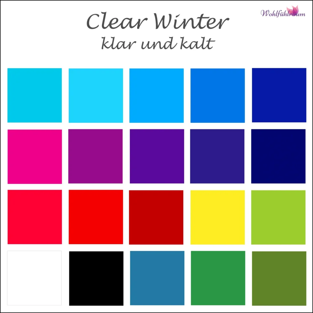 Farbtyp Clear Winter Farben