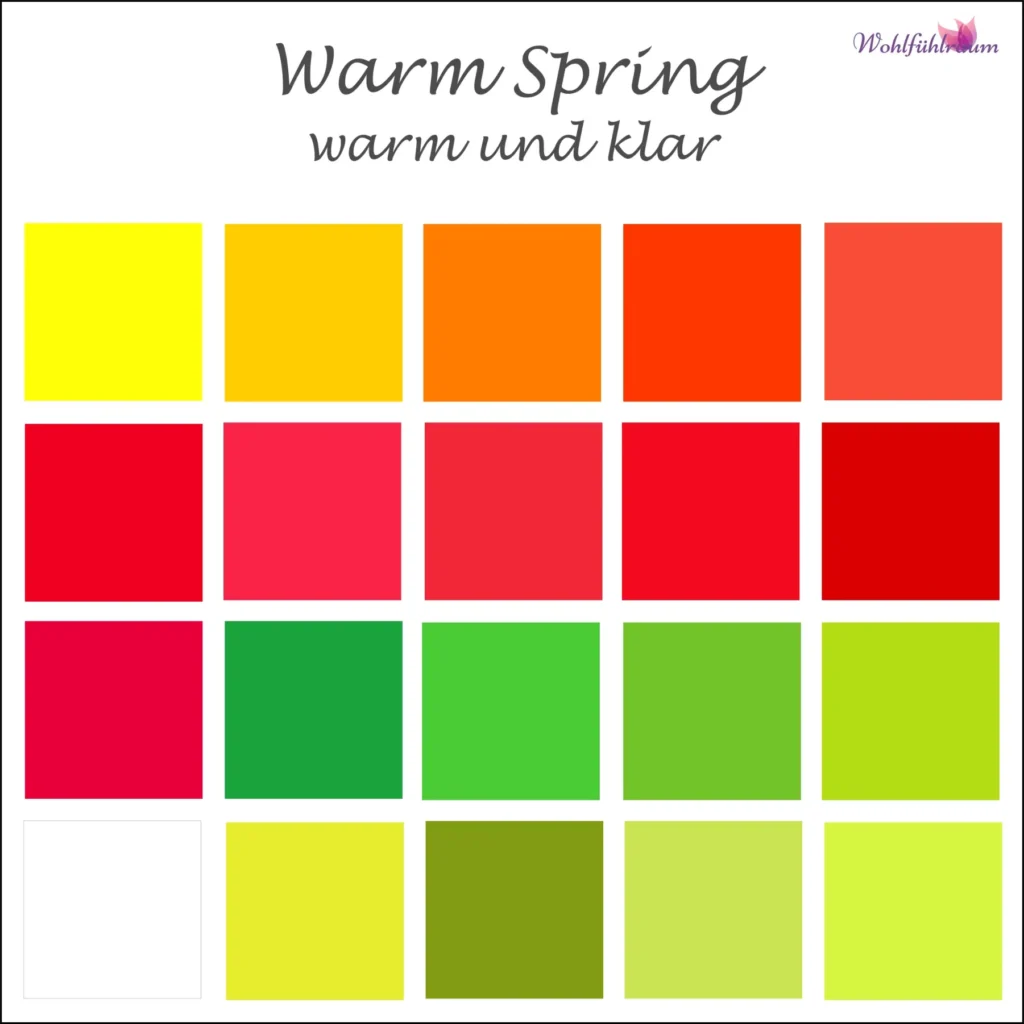 Farbtyp Warm Spring Farben