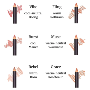 Lip Crayons für Farbtypen