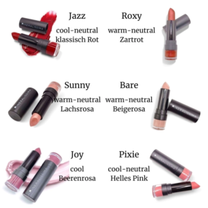 Lippenstift für Farbtypen